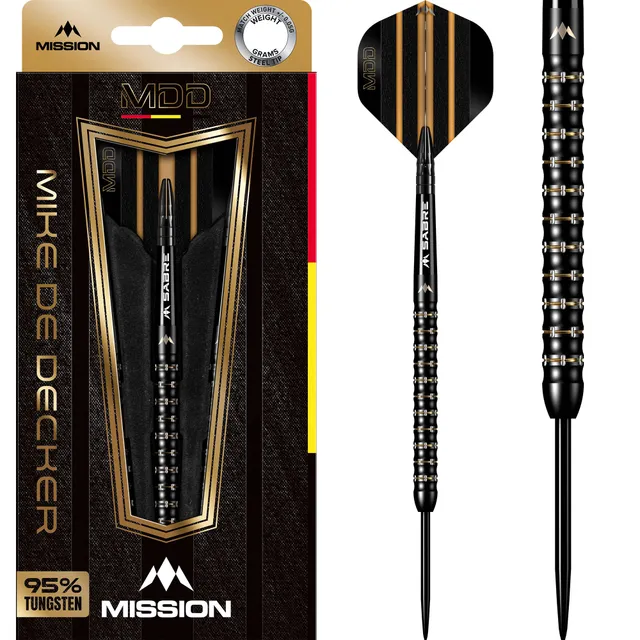 mission-mike-de-decker-steeldarts-95-schwarz-gold-24g image 1