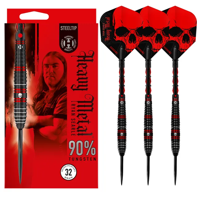 harrows-ryan-searle-steeldarts-90-tungsten-32g-heavy-grip image 1