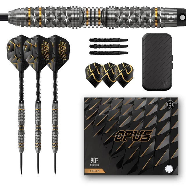 harrows-opus-90-steeldarts-23g-facet-grip image 1