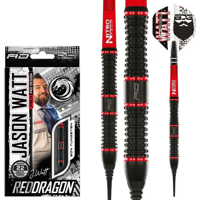 red-dragon-flightmasters-jason-watt-softdart-prestige-scallop-grip image 1