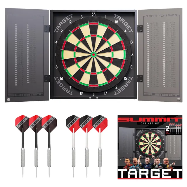 target-arc-summit-dartscheibe-schrank-set-17g-messing image 1