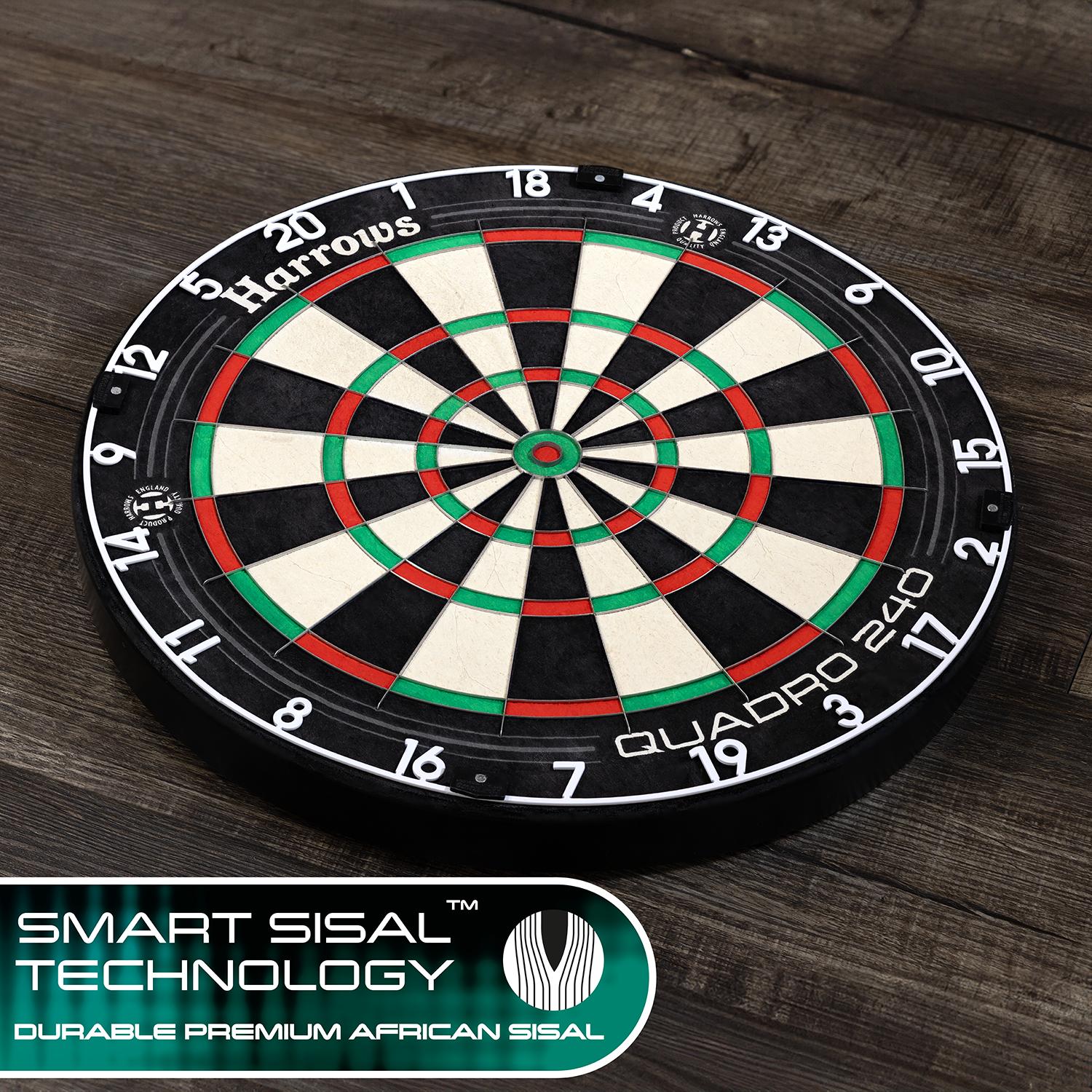 harrows-quadro-240-dartscheibe-sisal-mit-clear-sight-ring image 2