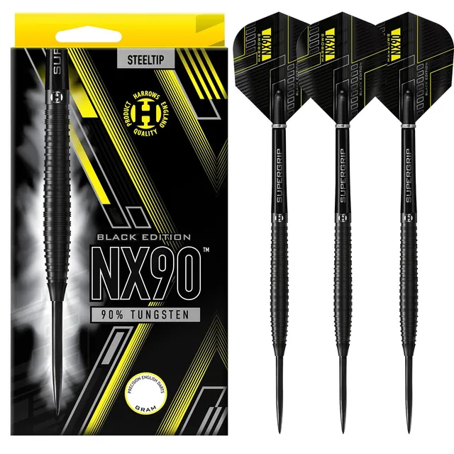 harrows-nx90-black-edition-steeldarts-23g-90-tungsten-grip image 1