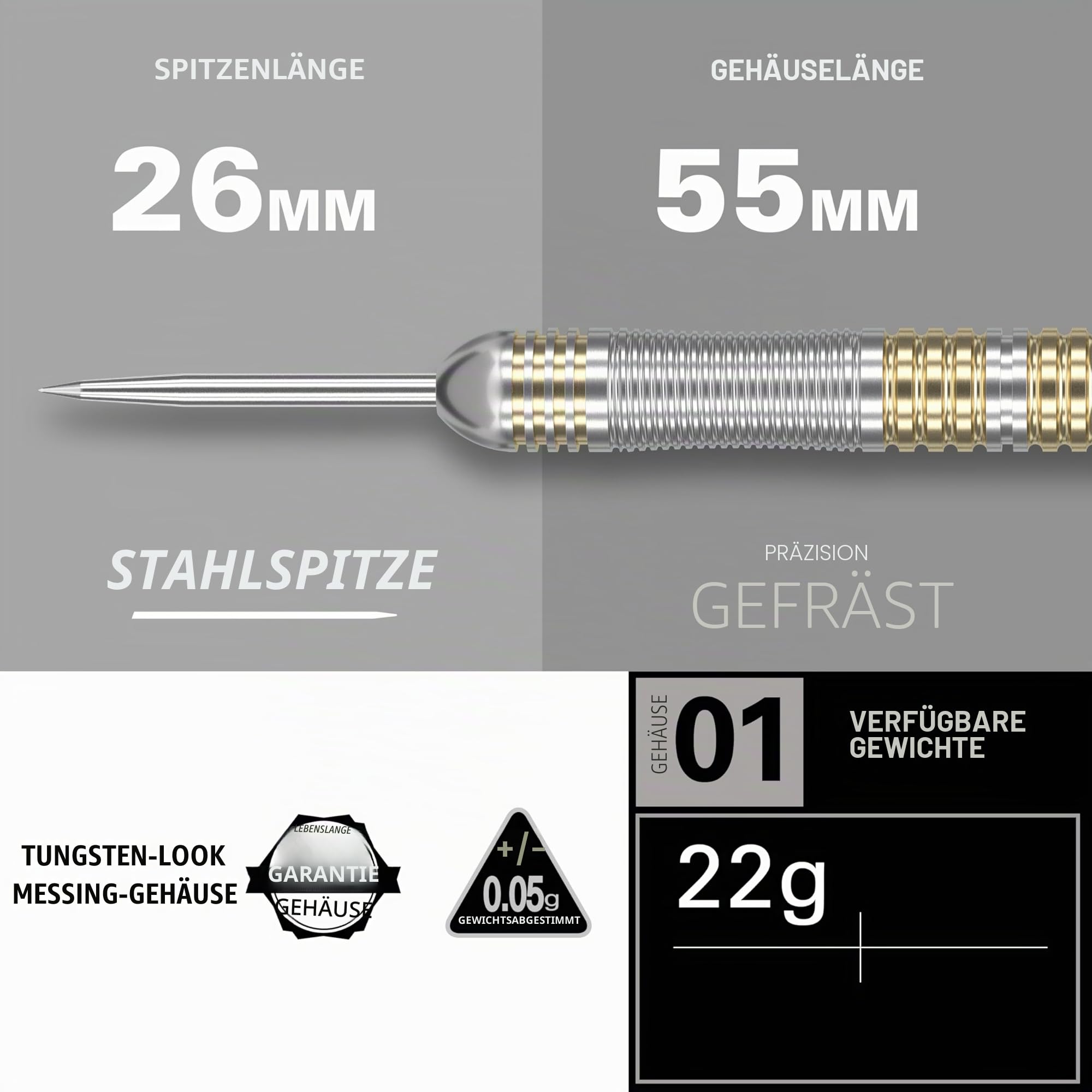 target-rob-cross-22g-messing-steeldarts-set-mit-wallet image 3