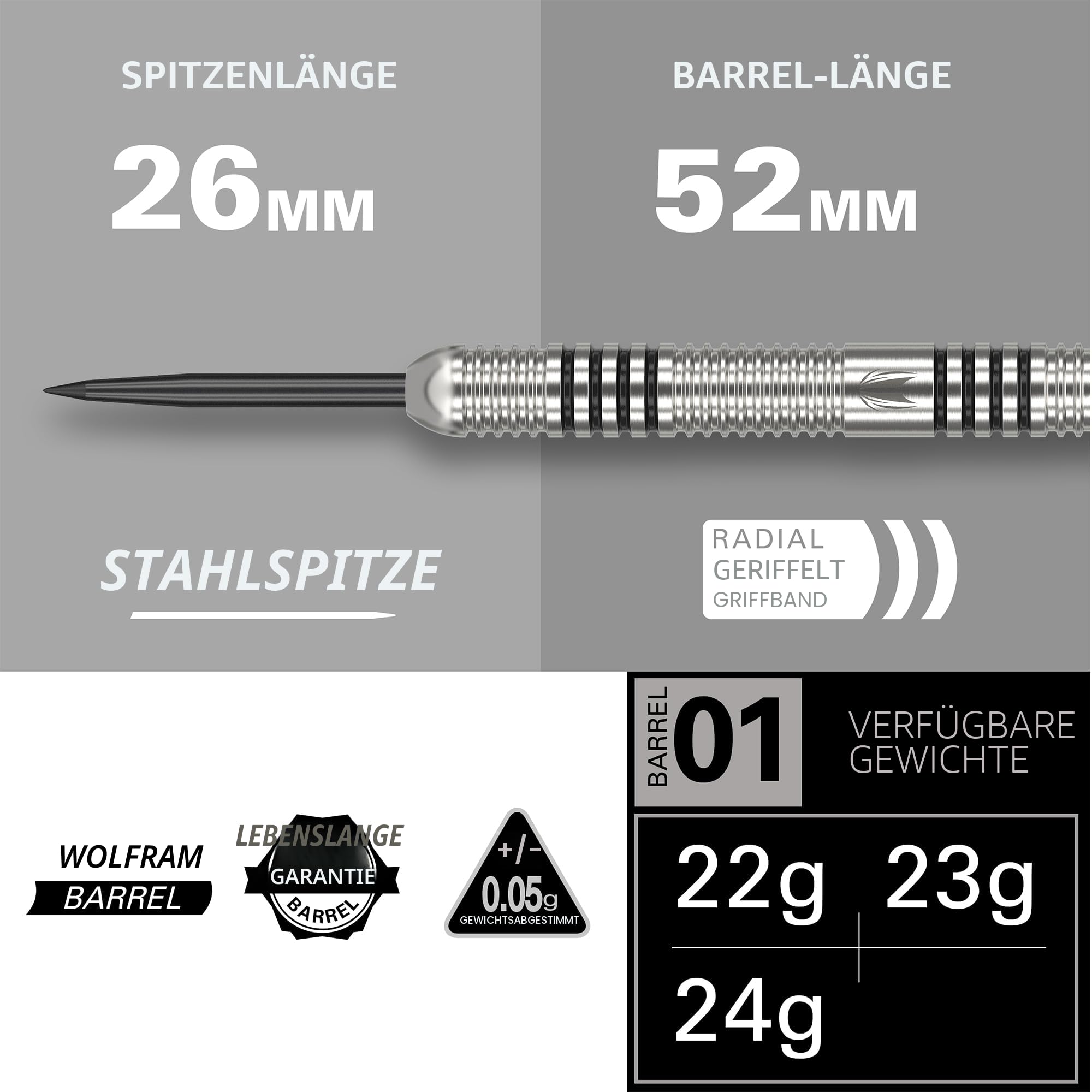 target-phil-taylor-silverlight-steeldarts-22g-set-mit-wallet image 3