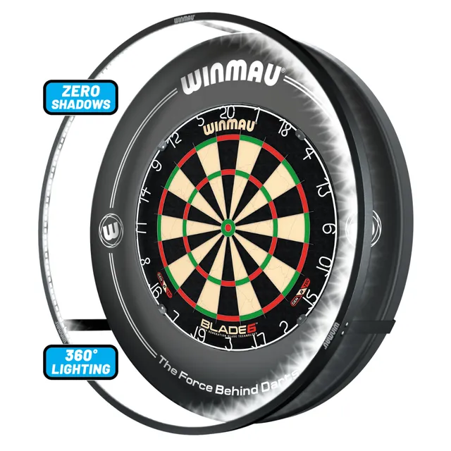 winmau-blade-6-dartscheibe-set-mit-surround-und-plasma-licht image 1