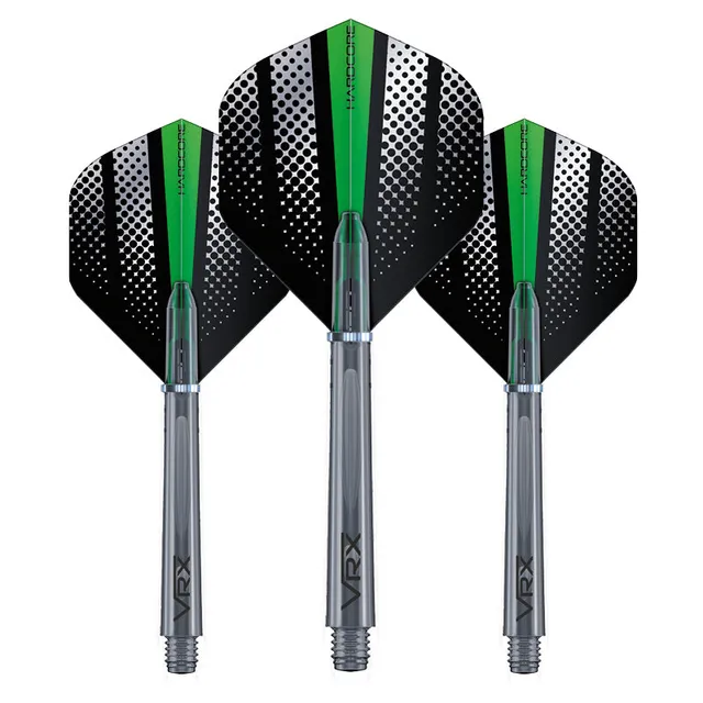 red-dragon-hardcore-green-flash-flights-shafts-set image 1
