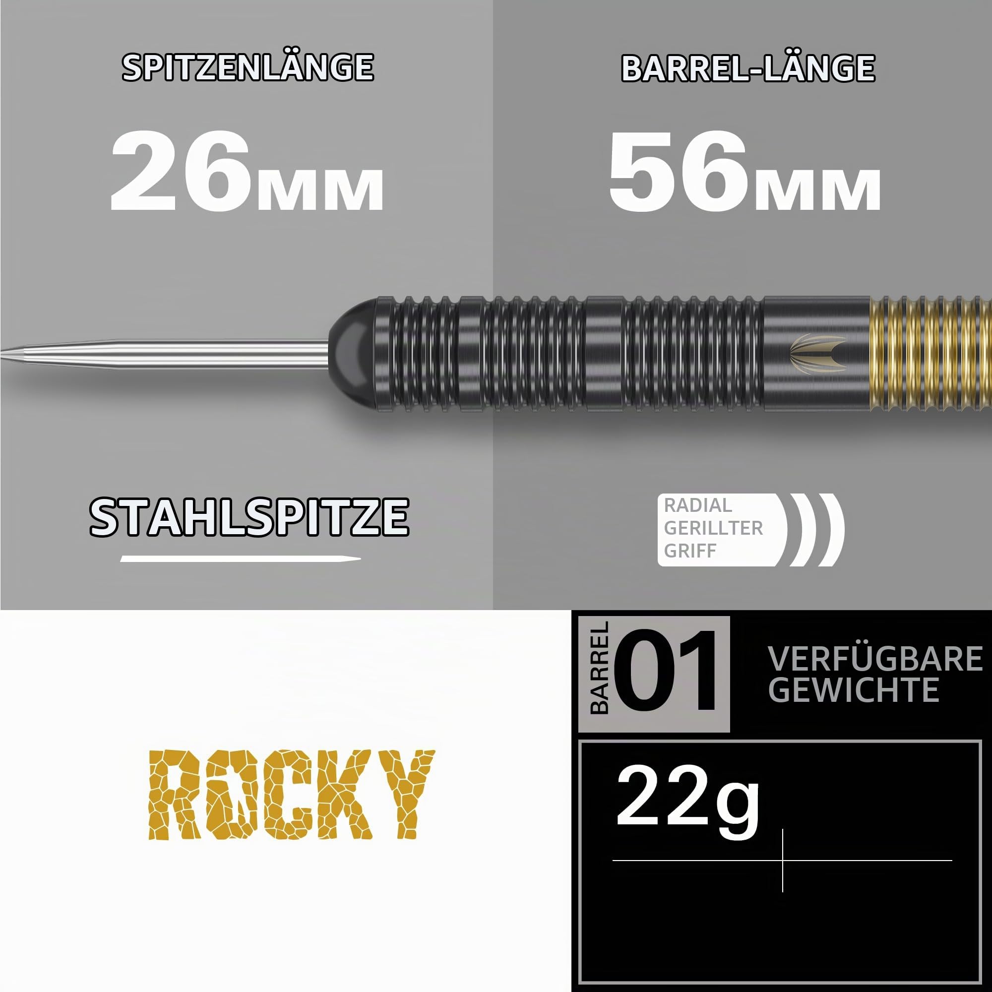 target-josh-rock-brass-steeldarts-22g-set-mit-case image 3