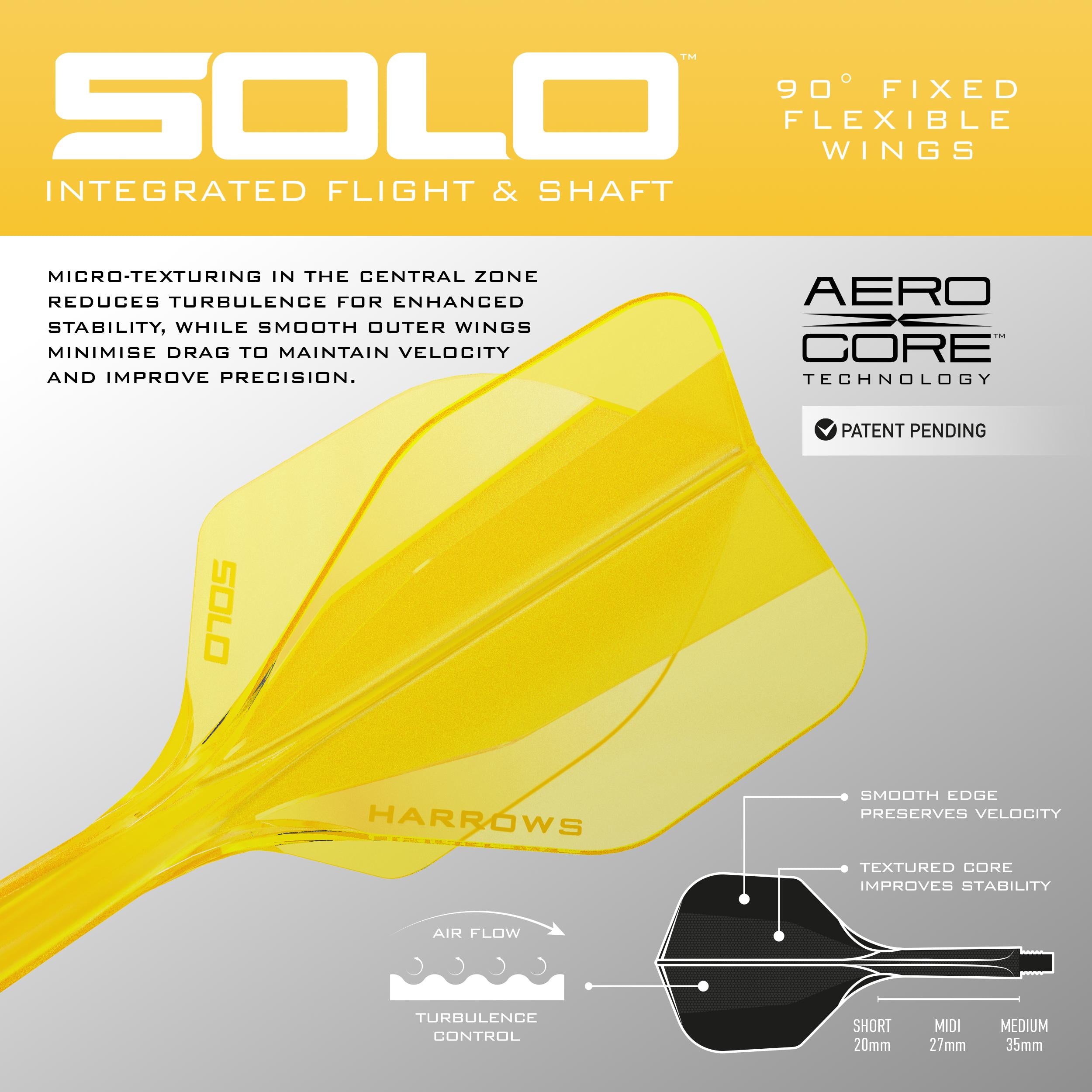 harrows-solo-flights-gelb-medium-integriertes-system-3-stk image 3