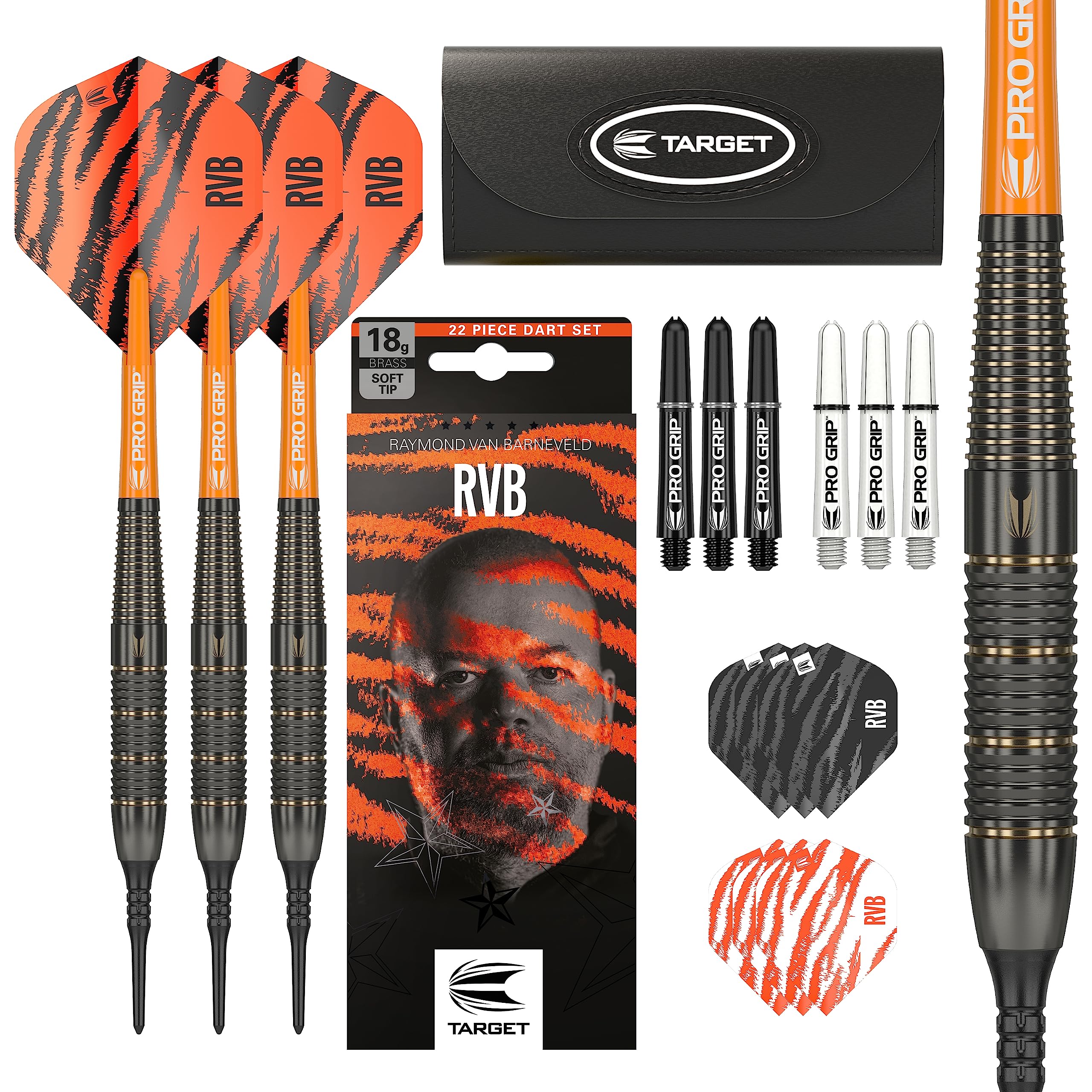 target-rvb-chrono-barneveld-softdarts-messing-18g-set-mit-case image 1
