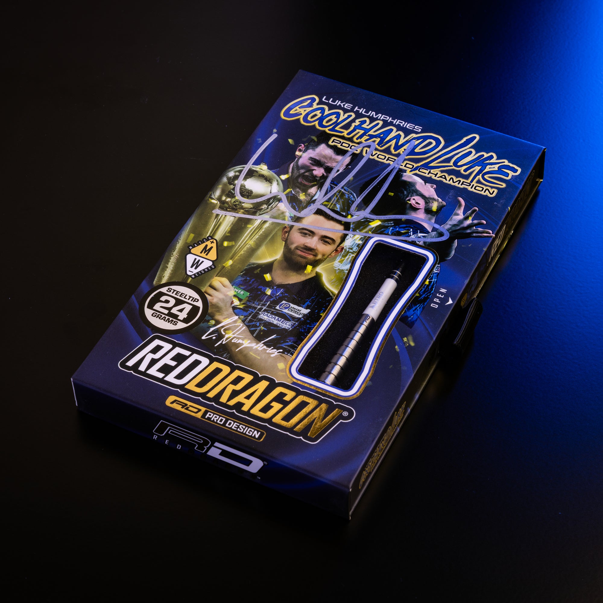red-dragon-luke-humphries-tx1-pioneer-steeldarts-22g-signiert image 2
