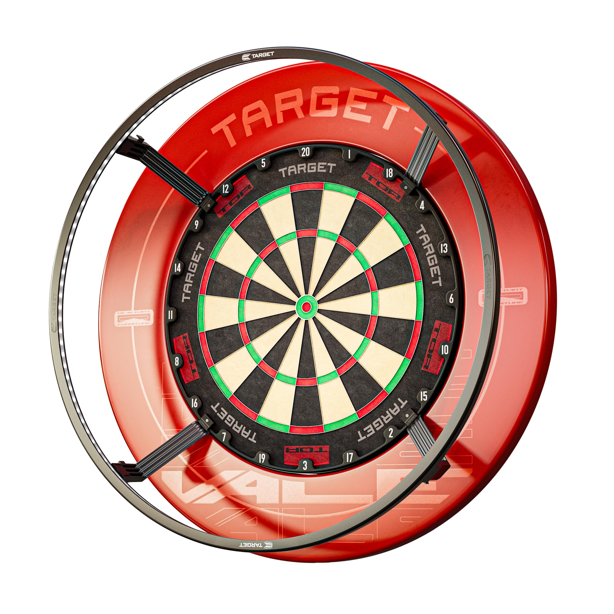 target-corona-vision-dartboard-beleuchtung-led-ring-wei image 1