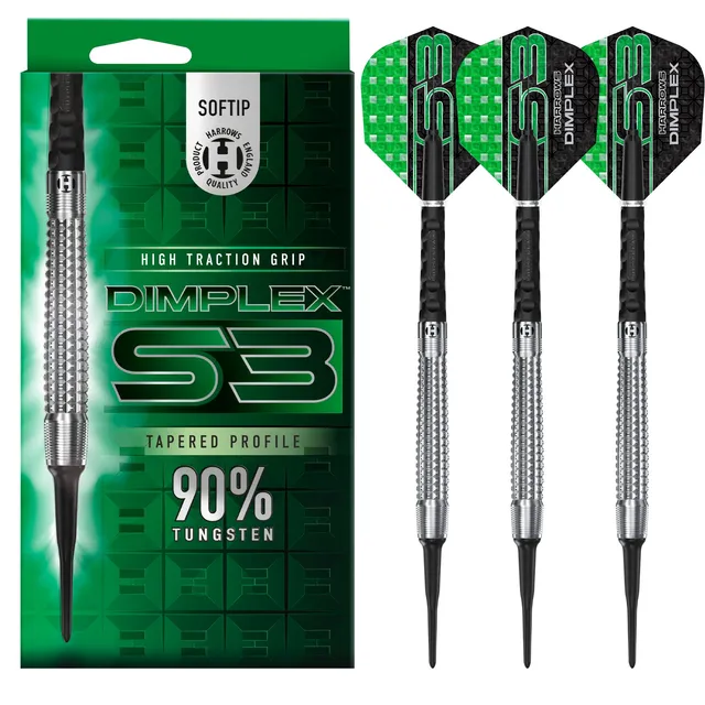 harrows-dimplex-s3-softdarts-18g-90-tungsten-tapered image 1