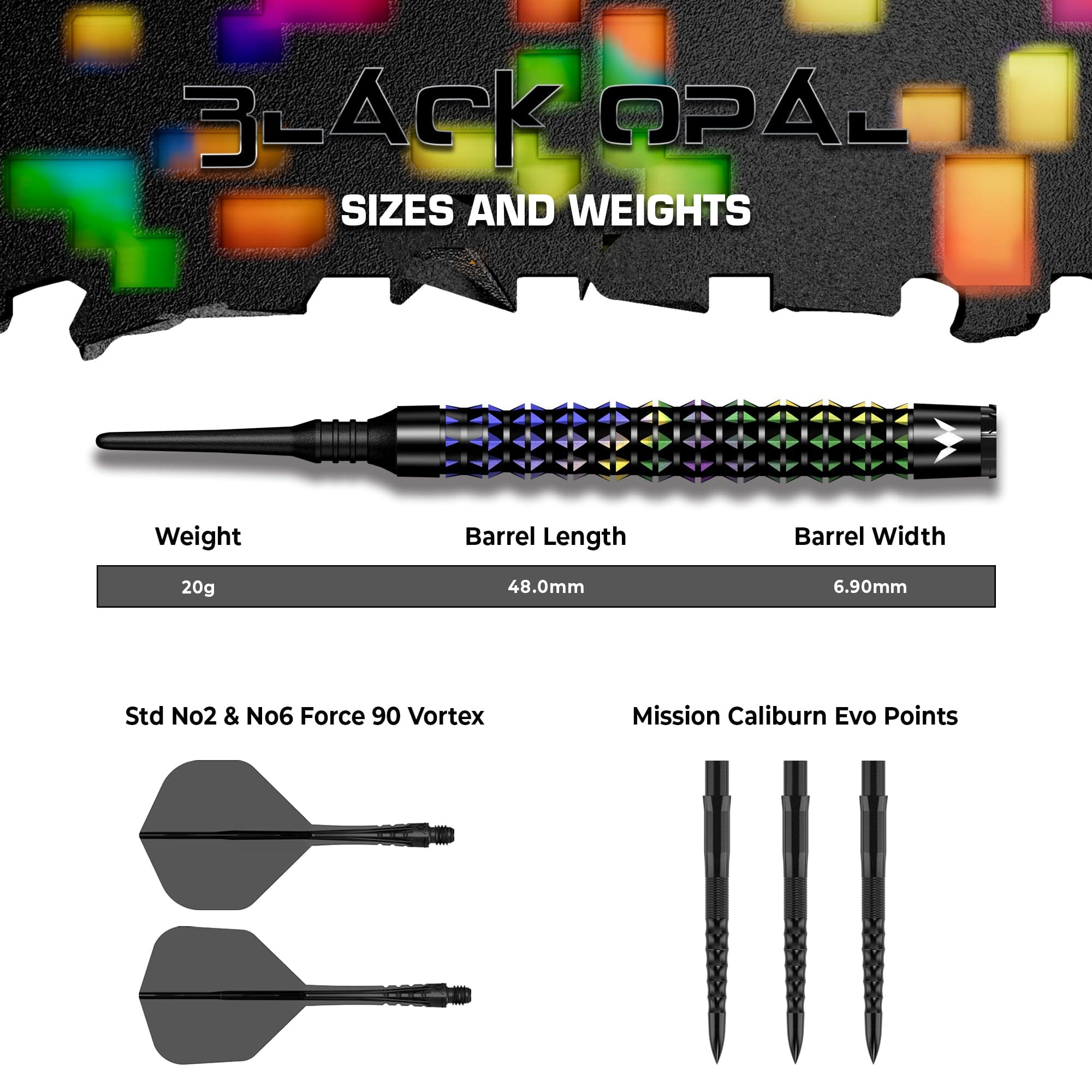 mission-black-opal-softdarts-95-tungsten-20g-schwarz-koralle image 5