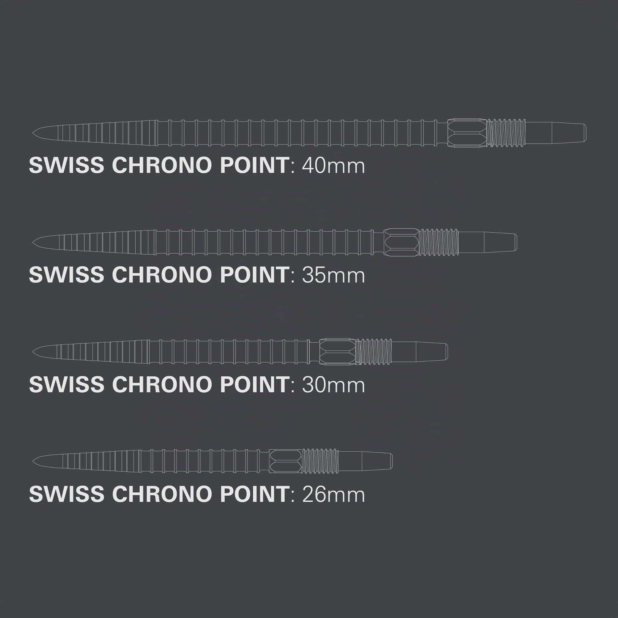 target-swiss-point-chrono-dartspitzen-30mm-silber-3er-set image 2