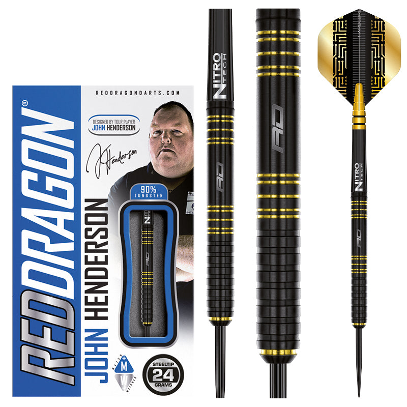 red-dragon-john-henderson-se-steeldarts-mit-gold-ring-grip image 1