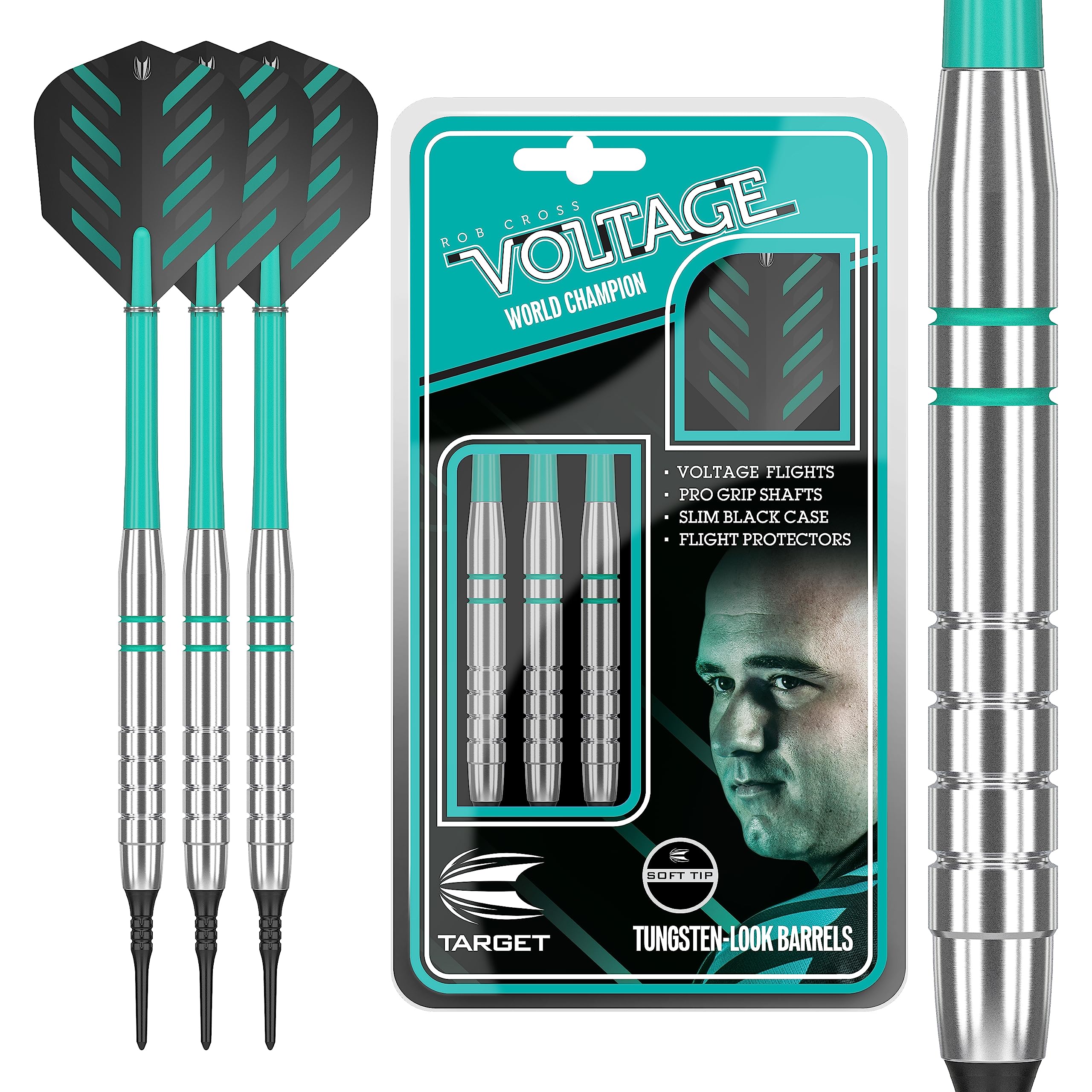 target-rob-cross-softdarts-18g-messing-silber image 1