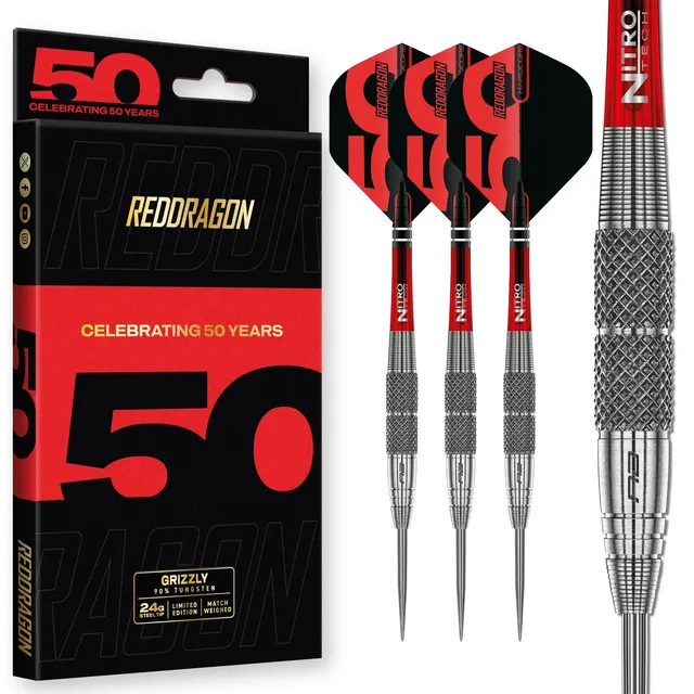 red-dragon-flightmasters-grizzly-2-steeldarts-24g-knurled image 1