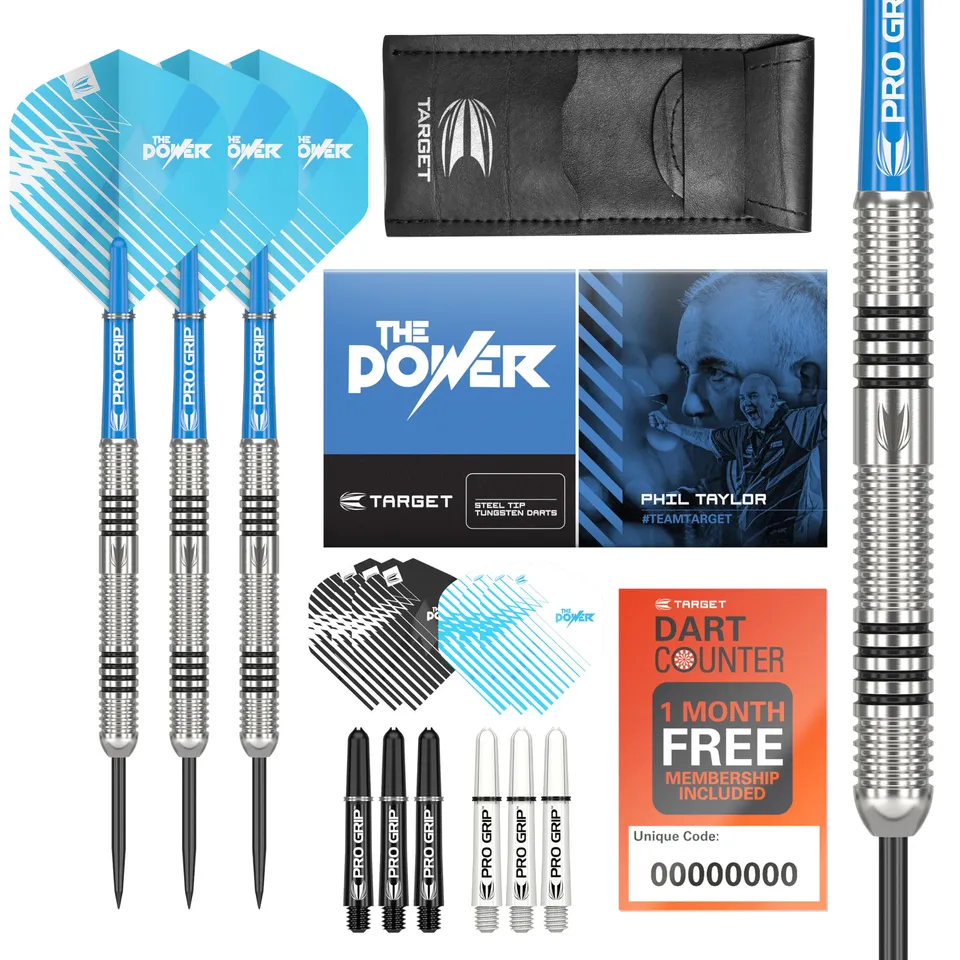 target-phil-taylor-silverlight-steeldarts-22g-set-mit-wallet image 1