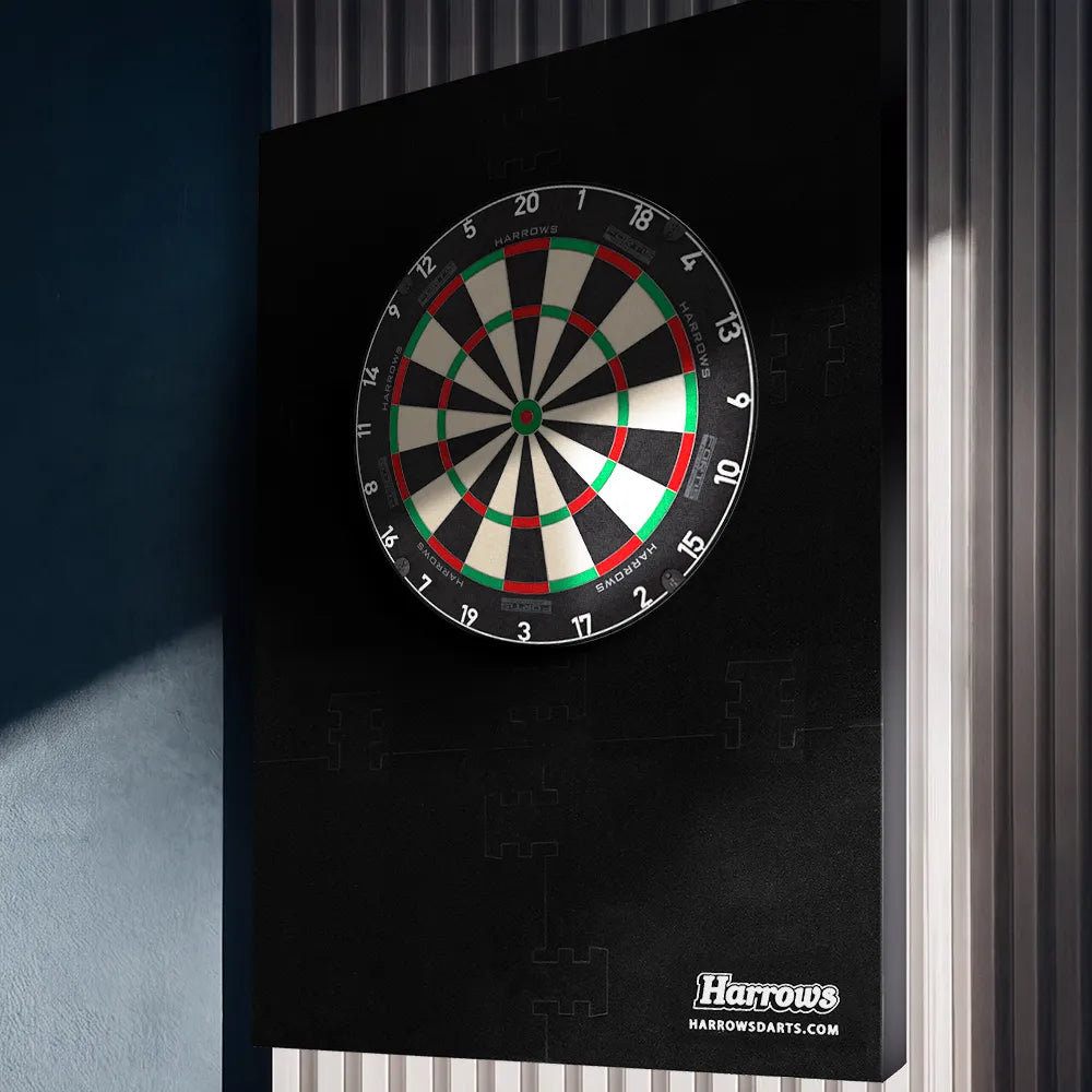 harrows-xl-dartboard-surround-wandschutz-6-teilig-schwarz image 1
