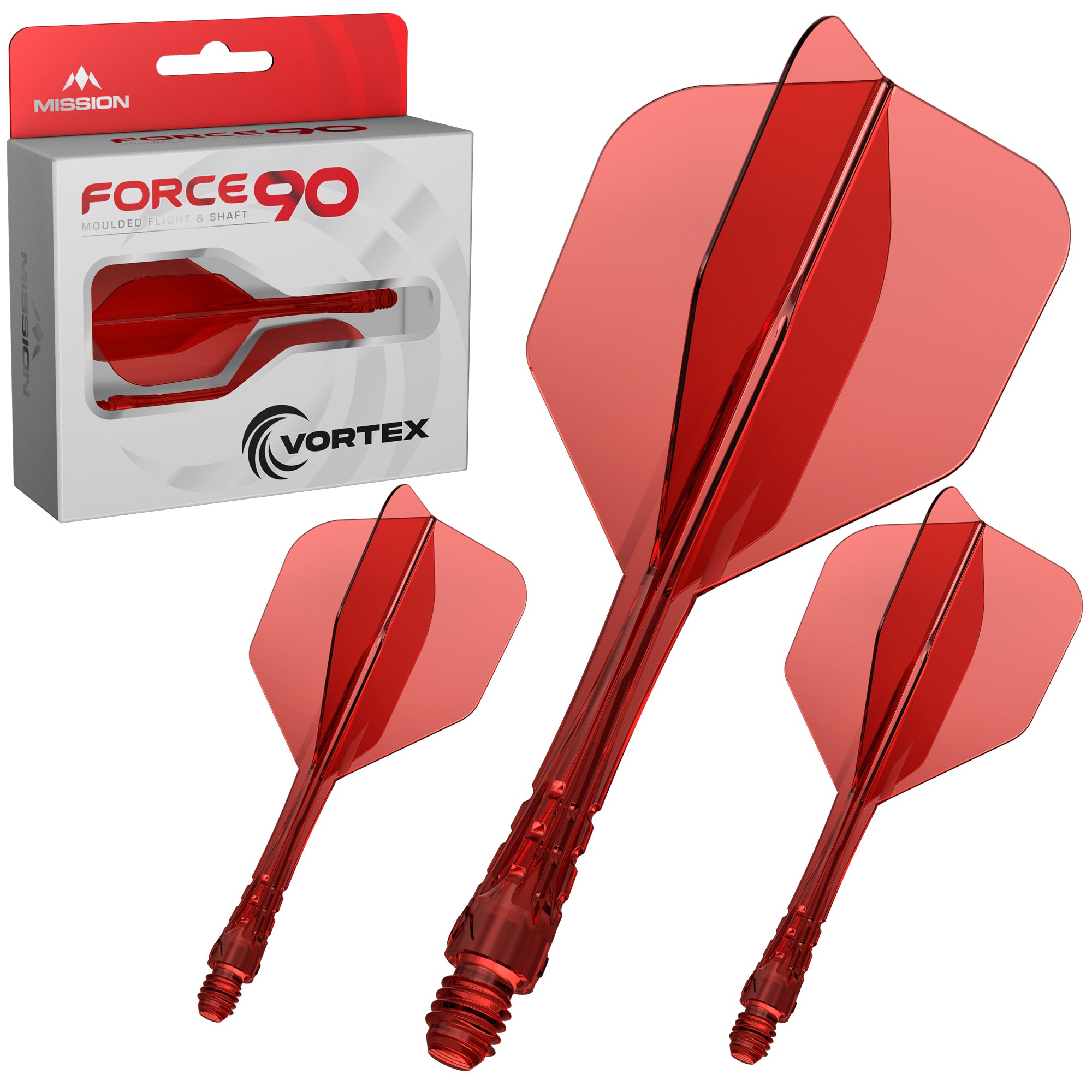 mission-force-90-vortex-flights-clear-red-no6-tweenie-flex-system image 1
