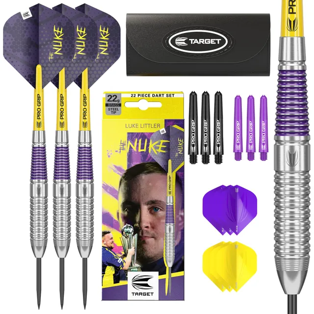 target-luke-littler-brass-steeldarts-22g-the-nuke-set image 1
