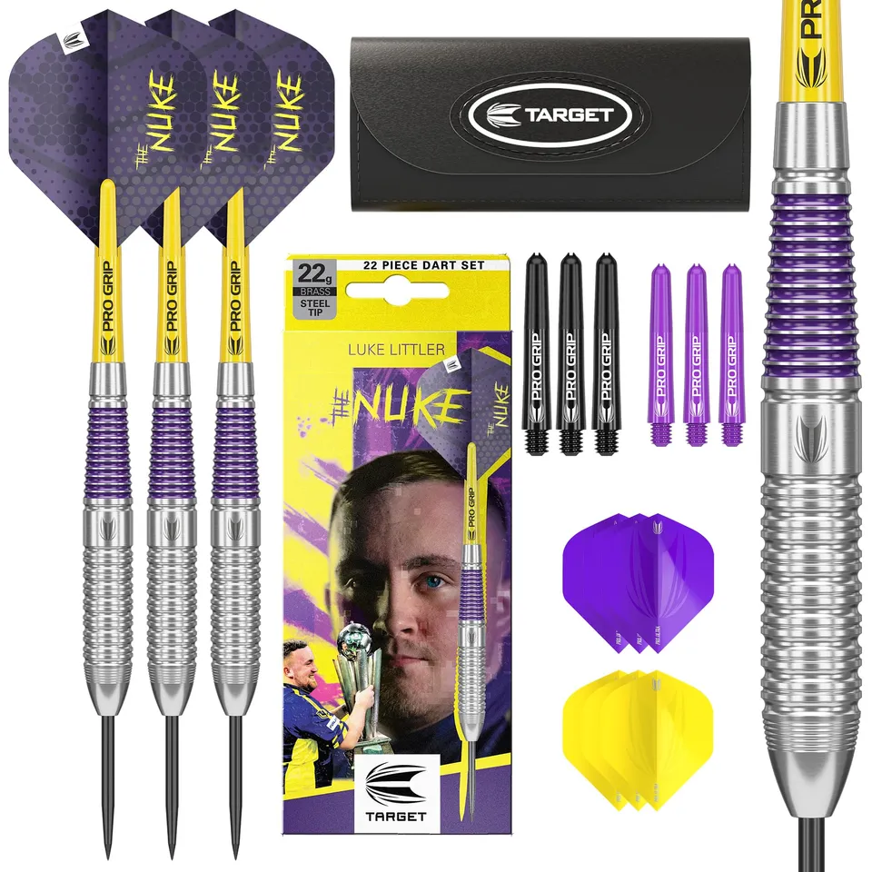 target-luke-littler-brass-steeldarts-22g-the-nuke-set image 1