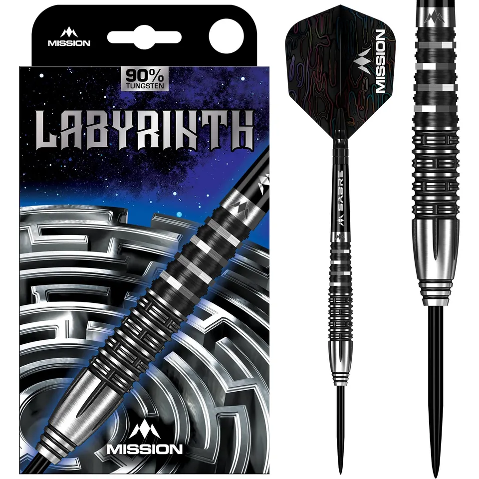 mission-labyrinth-22g-steeldarts-90-tungsten-schwarz image 1