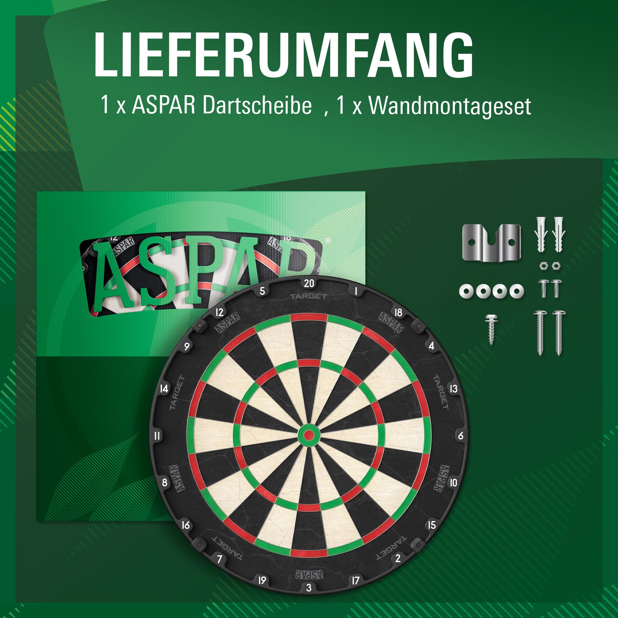 target-aspar-dartscheibe-sisal-turniergr-e-mit-zahlenring image 7