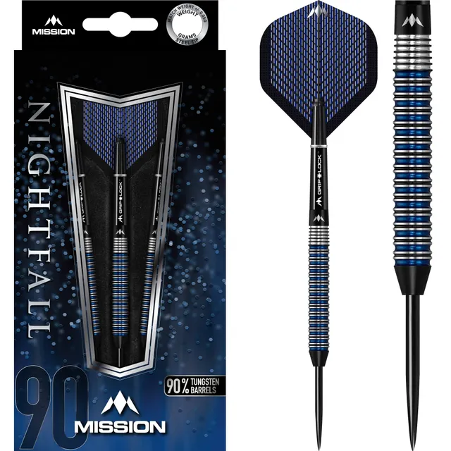 mission-nightfall-m2-steeldarts-24g-schwarz-blau-90-tungsten image 1