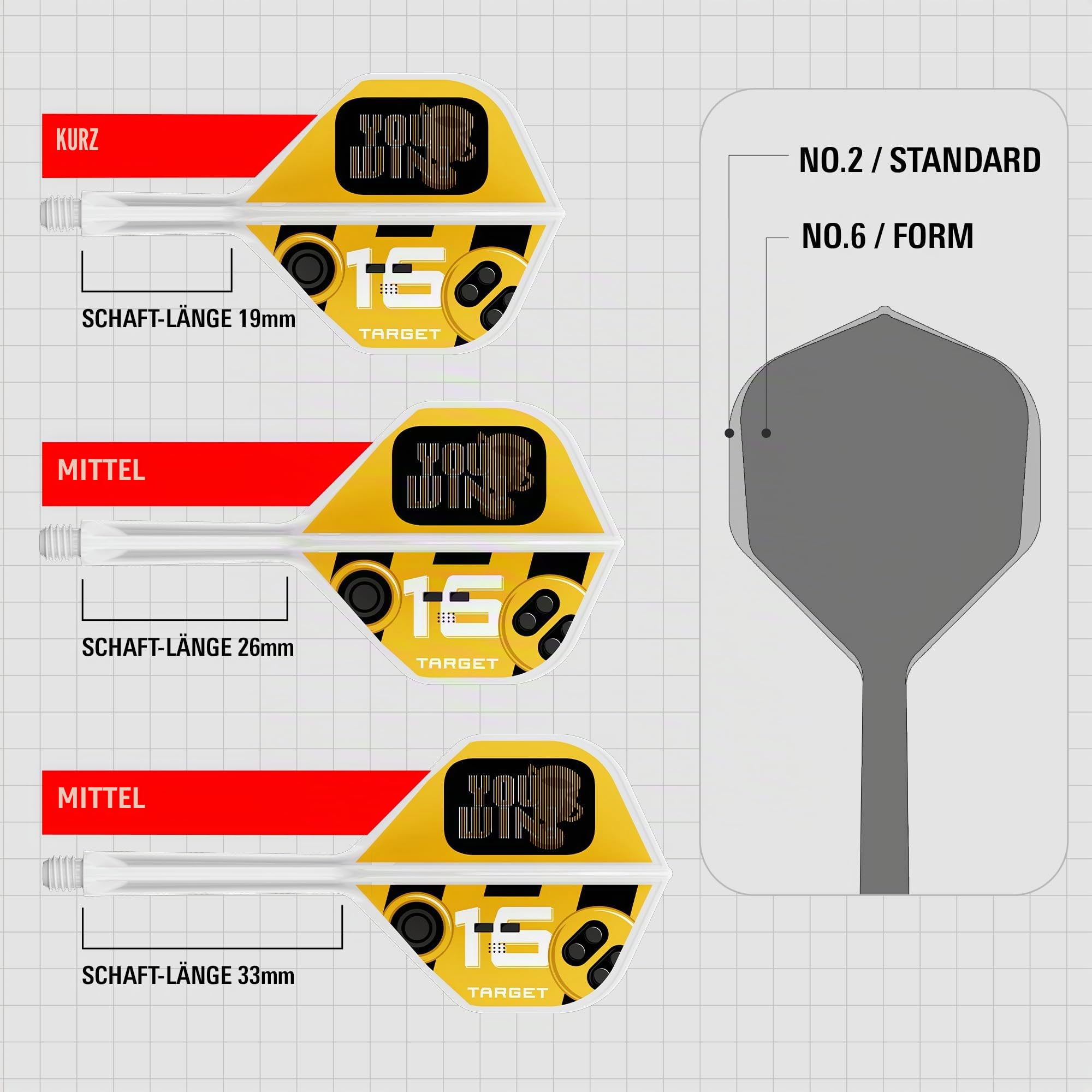 target-k-flex-you-win-flights-short-19mm-3er-set image 3