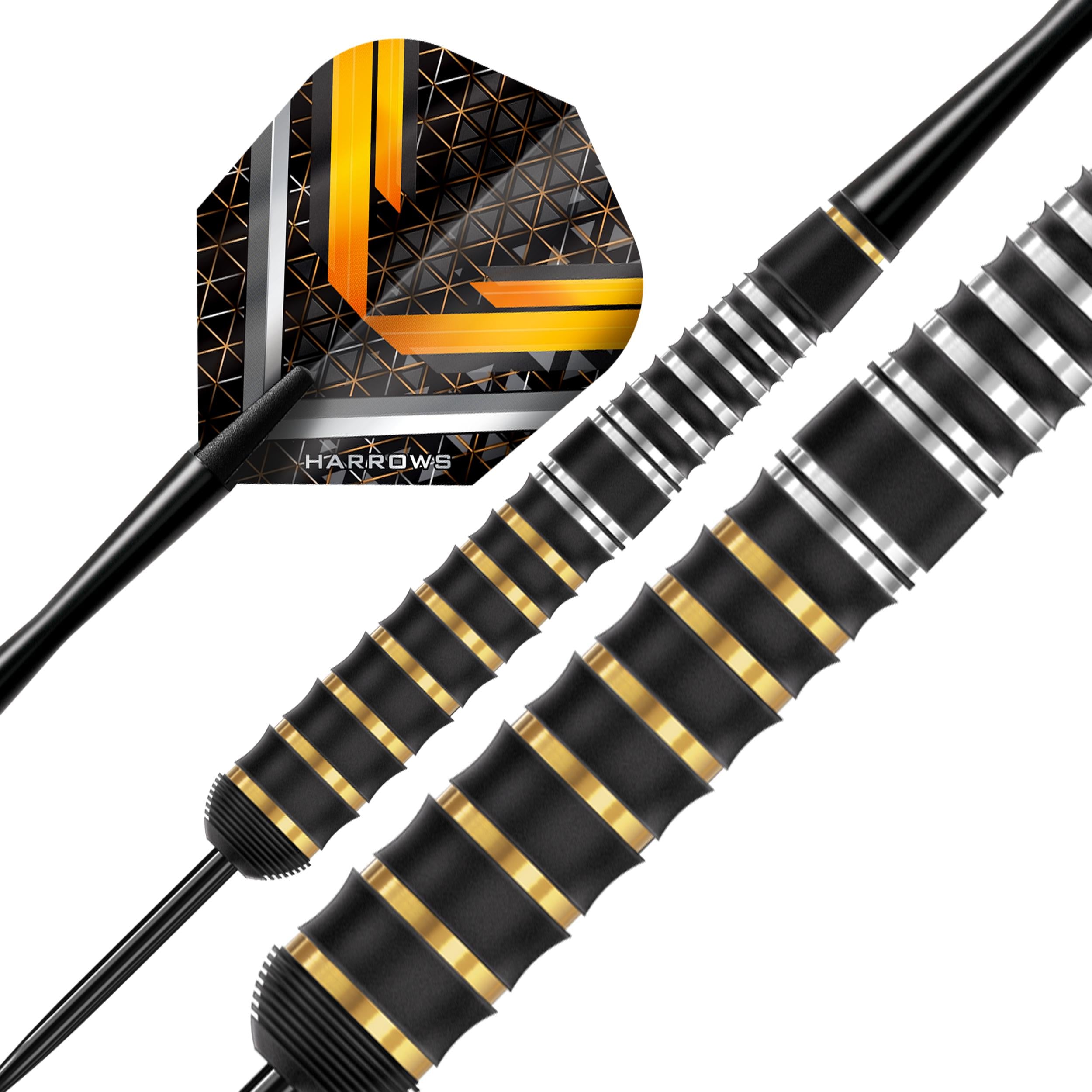 harrows-vulcan-steeldarts-24g-gummi-grip-schwarz-gold image 2