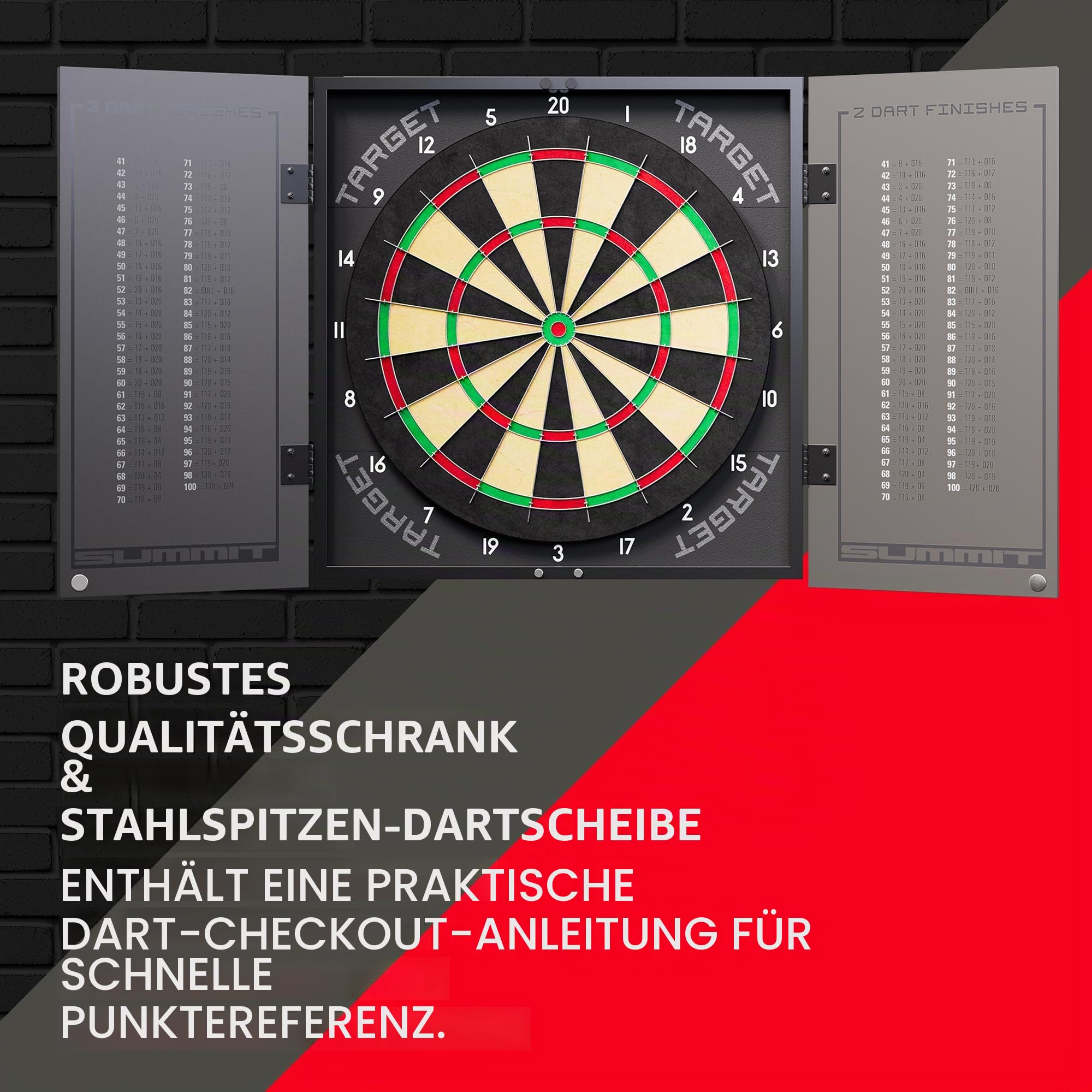 target-arc-summit-dartscheibe-schrank-set-17g-messing image 3