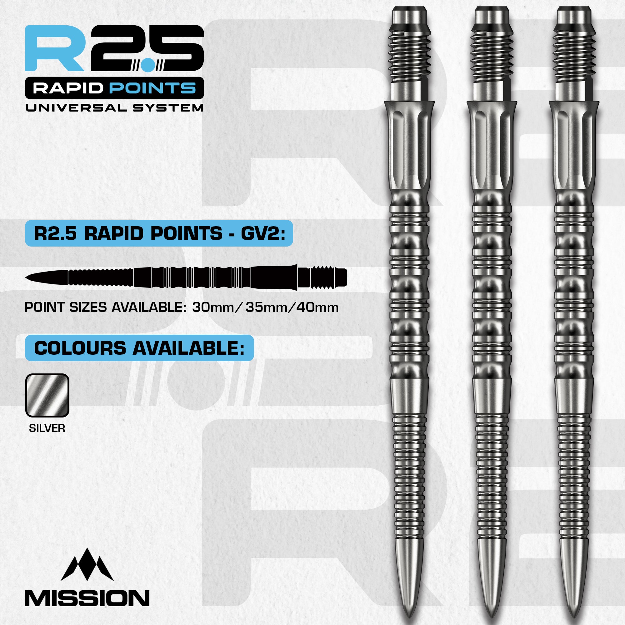 mission-r2-5-gv2-steel-dartspitzen-silber-30mm image 2