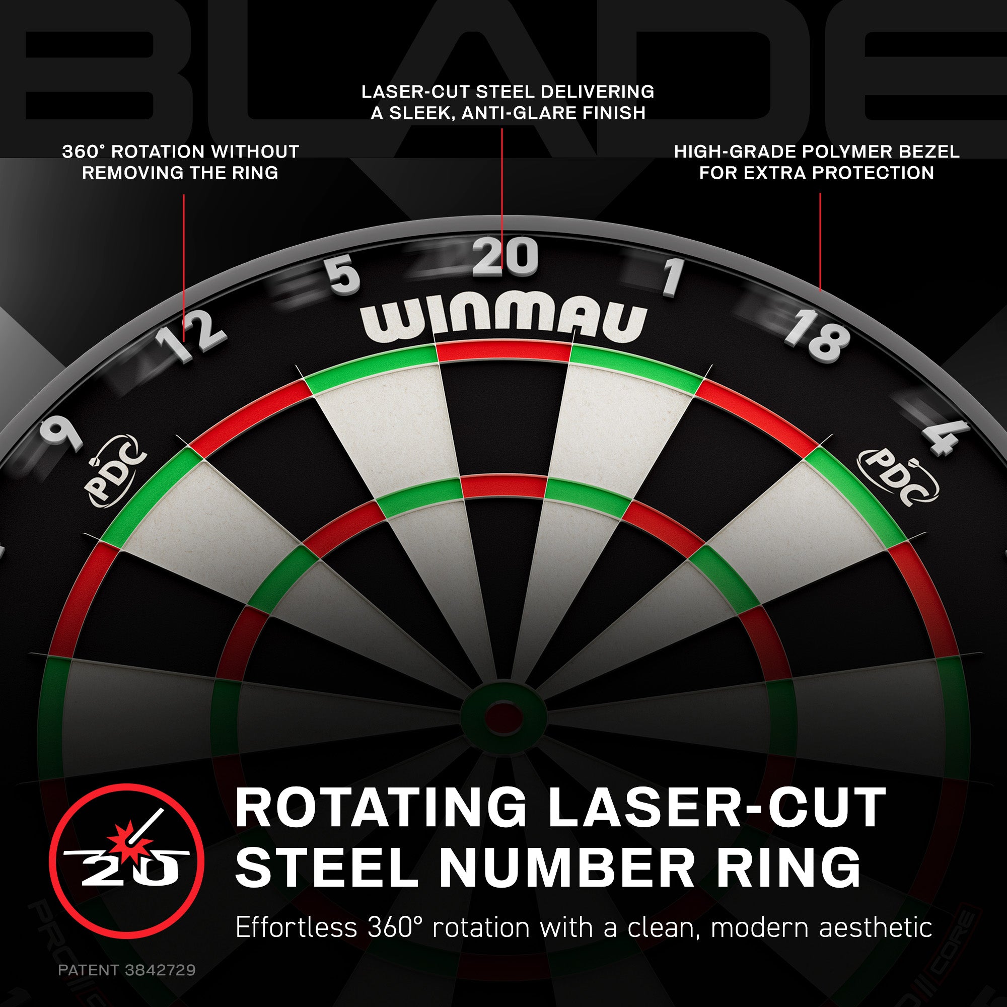 winmau-blade-x-dartscheibe-offizielle-pdc-sisal image 8