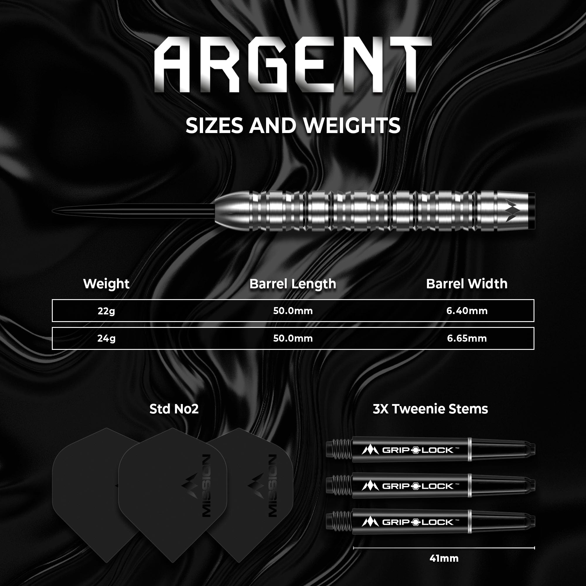 mission-argent-22g-steeldart-90-tungsten-silber image 5