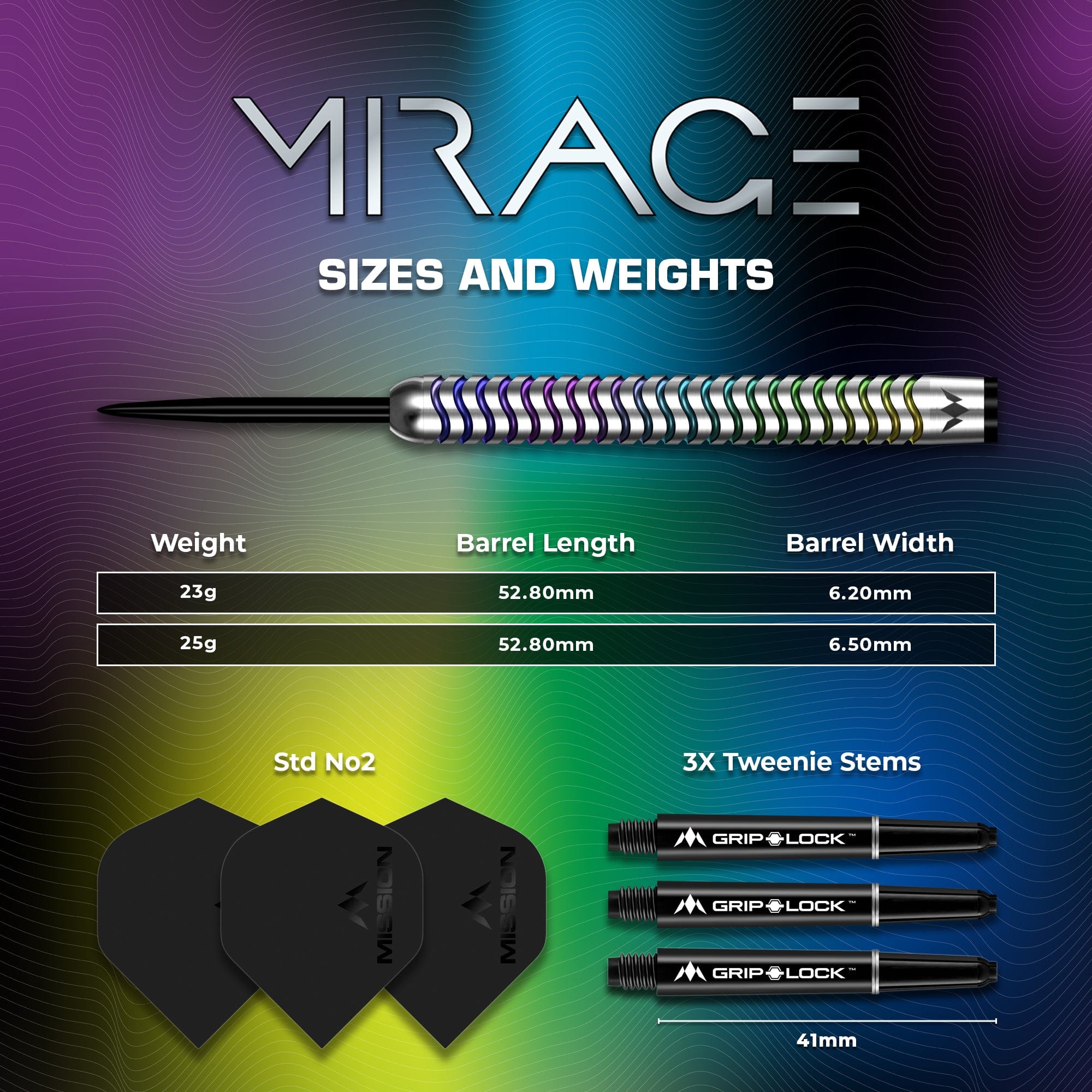 mission-mirage-steeldarts-23g-silber-90-tungsten-gerade image 5