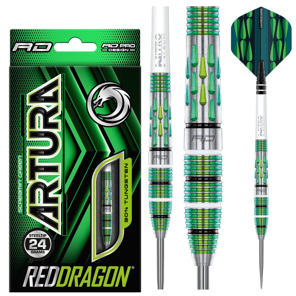 red-dragon-artura-screamin-green-steeldarts-24g-90 image 1