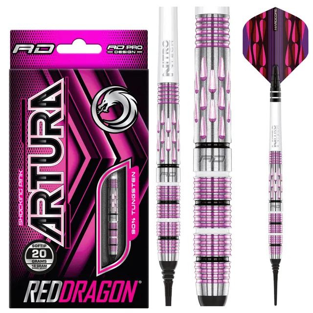 red-dragon-artura-shocking-pink-softdarts-tropfenform image 1