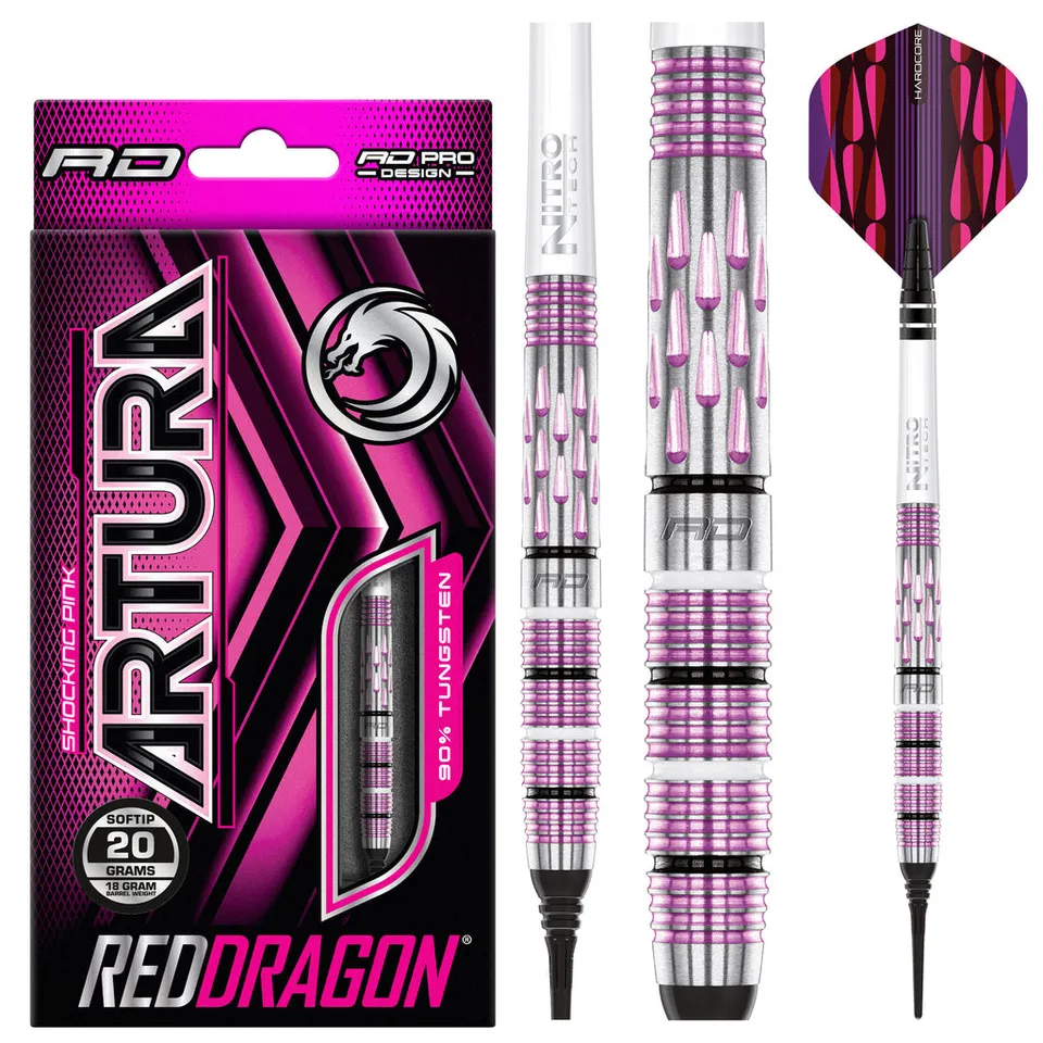 red-dragon-artura-shocking-pink-softdarts-tropfenform image 1