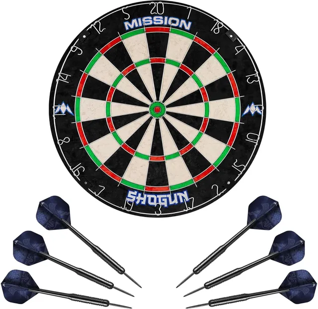 mission-samurai-shogun-dartscheibe-set-sisal-mit-6-darts image 1