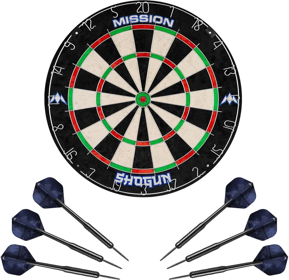mission-samurai-shogun-dartscheibe-set-sisal-mit-6-darts image 1