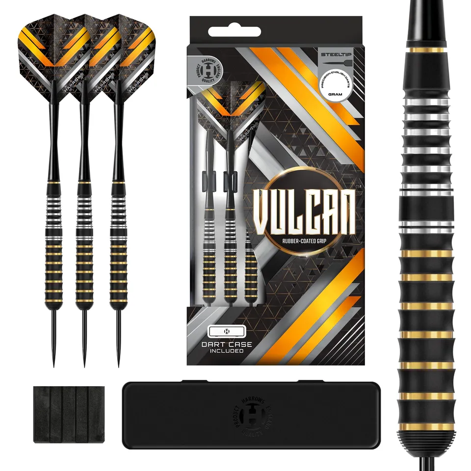 harrows-vulcan-steeldarts-24g-gummi-grip-schwarz-gold image 1