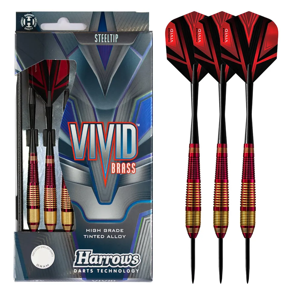 harrows-vivid-brass-red-steeldarts-22g-rot image 1