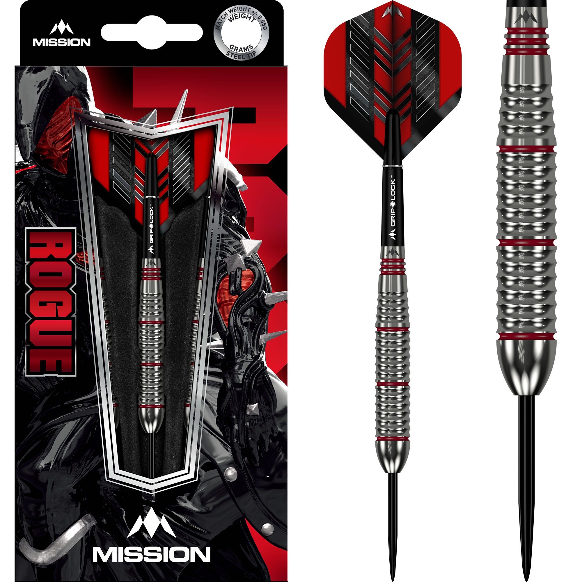 mission-rogue-steeldarts-messing-silber-rot-22g image 1