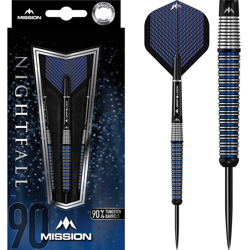 mission-nightfall-m3-taper-steeldarts-23g-schwarz-blau-90 image 1