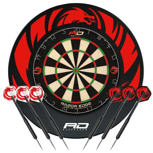 red-dragon-razor-edge-dartscheibe-set-mit-surround-und-darts image 1