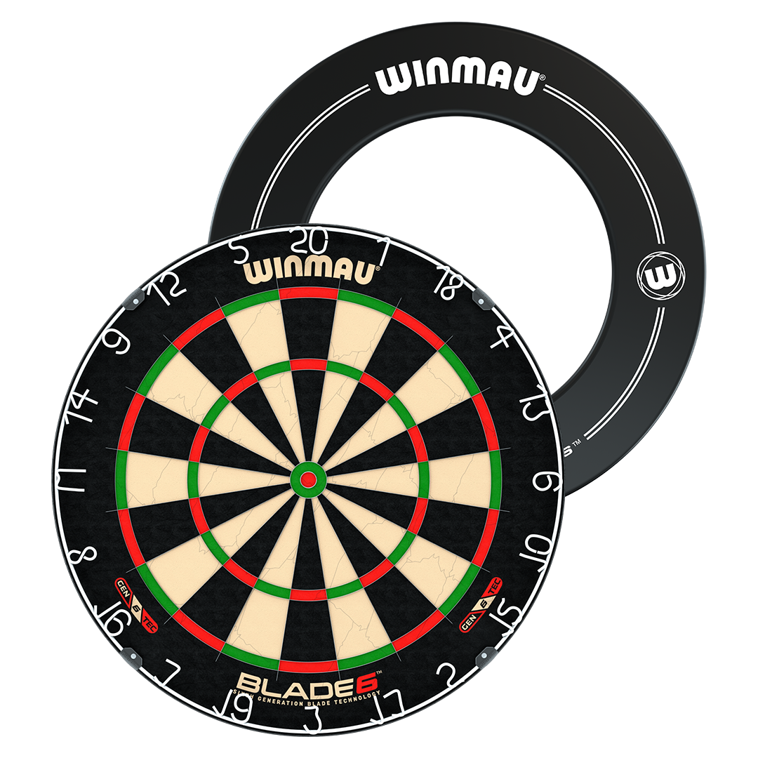 winmau-blade-6-dartscheibe-mit-surround-essential-set image 1