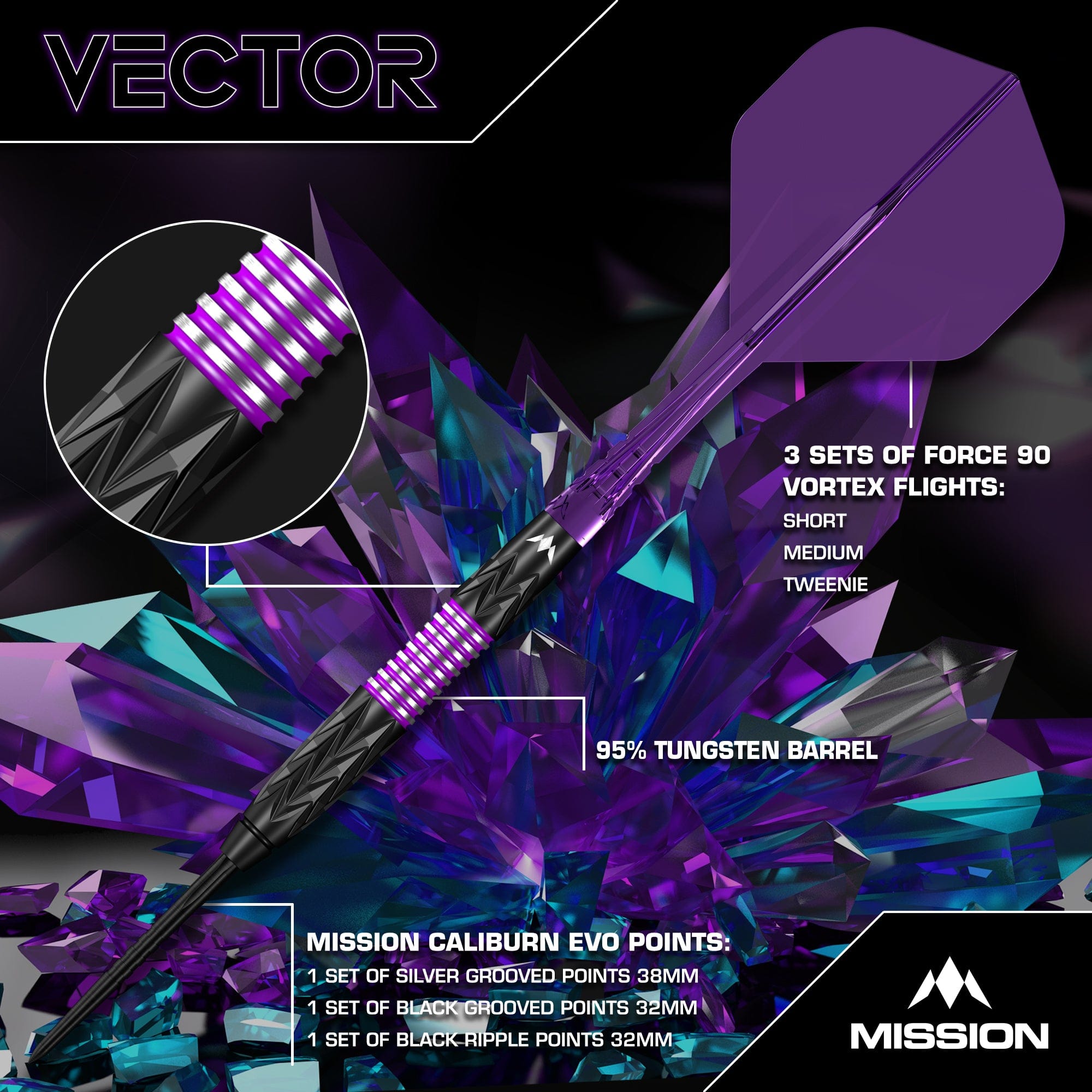 mission-vector-steeldarts-95-tungsten-schwarz-lila-24g image 3