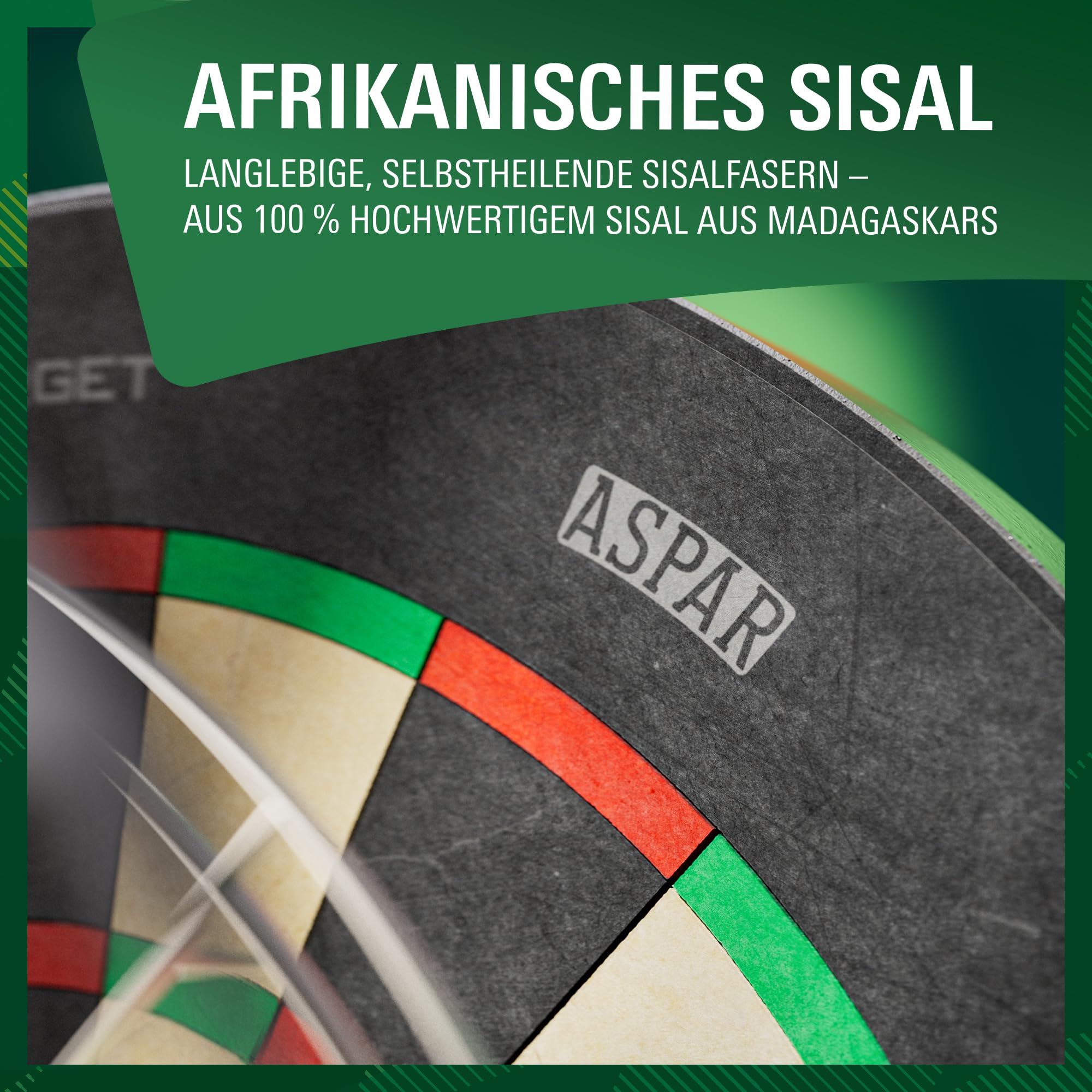 target-aspar-dartscheibe-sisal-turniergr-e-mit-zahlenring image 2